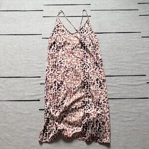 Spaghetti Strap Leopard Print Nightgown